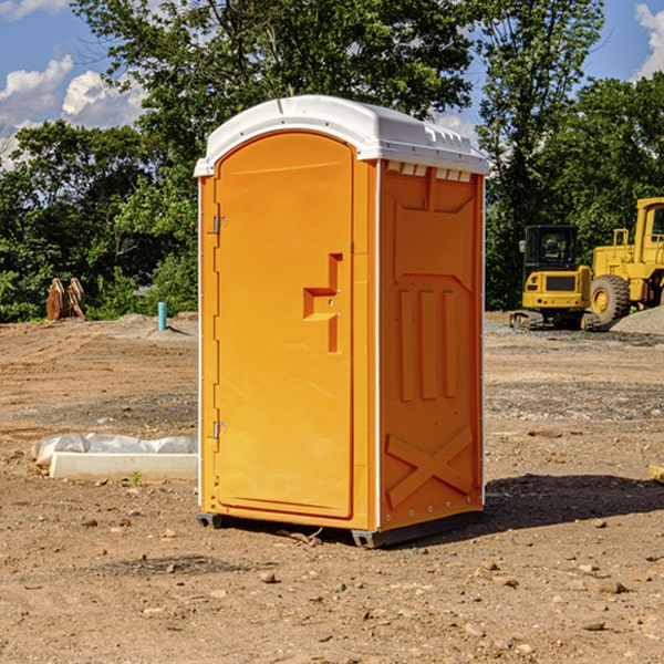 how often are the porta potties cleaned and serviced during a rental period in Nason